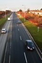 Fast driving cars on road