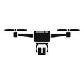 Fast drone delivery icon, simple style