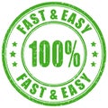 Fast and easy rubber stamp Royalty Free Stock Photo