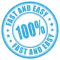 Fast and easy vector stamp Royalty Free Stock Photo