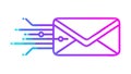 Fast Email Communication Icon, vector design Generative AI Royalty Free Stock Photo
