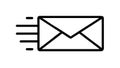 Fast Email Message Envelope Icon, Communication and Speed, vector design Generative AI Royalty Free Stock Photo