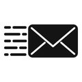 Fast envelope delivery icon simple vector. Velocity work online Royalty Free Stock Photo