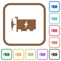 Fast ethernet network controller simple icons Royalty Free Stock Photo