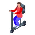 Fast express delivery icon isometric vector. Order person