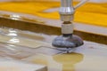 Fast extreme cnc automatic waterjet cutting machine working with sheet metal Royalty Free Stock Photo