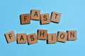 Fast Fashion, phrase as banner headline