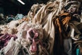 fast-fashion textile waste being recycled into new materials and products