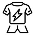 Fast female equipment icon outline vector. Walk male