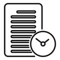 Fast final exam icon outline vector. Academic study