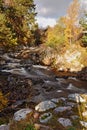 Fast flowing River Dulnain, Carrbridge Royalty Free Stock Photo