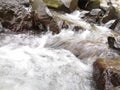 Fast flowing river water in grojogan sewu