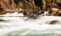 Fast Flowing River in Wulai, Taiwan Royalty Free Stock Photo