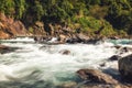 Fast Flowing River in Wulai, Taiwan Royalty Free Stock Photo