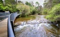 Fast flowing water at the approach to Fitzroy Falls Australia