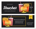 Burger Discount Voucher Template.