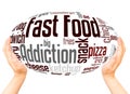 Fast food addiction word cloud concept