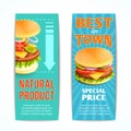 Fast Food Banners Set Royalty Free Stock Photo