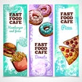 Fast Food Banners Vertical Royalty Free Stock Photo
