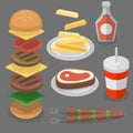 Fast Food, burger, cola