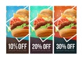 Fast Food Burger Discount Voucher Template