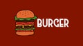 Fast Food Burger Logo Template Vector Royalty Free Stock Photo