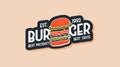 Fast Food Burger Logo Template Vector Royalty Free Stock Photo