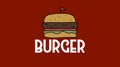 Fast Food Burger Logo Template Vector Royalty Free Stock Photo