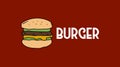 Fast Food Burger Logo Template Vector Royalty Free Stock Photo