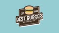 Fast Food Burger Logo Template Vector Royalty Free Stock Photo