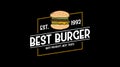 Fast Food Burger Logo Template Vector Royalty Free Stock Photo