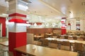 Fast food cafe Sodexo at Presnenskaya embankment 10. Moscow. Russia Royalty Free Stock Photo