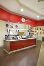 Fast food cafe Sodexo at Presnenskaya embankment 10. Moscow. Russia Royalty Free Stock Photo