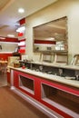Fast food cafe Sodexo at Presnenskaya embankment 10. Moscow. Russia Royalty Free Stock Photo