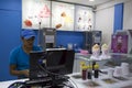 Fast food cafe with yogurt ice cream in Bolivia