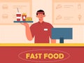 Fast food checkout vector concept