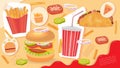 Fast Food Collage Royalty Free Stock Photo