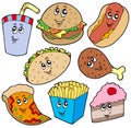 Fast food collection Royalty Free Stock Photo