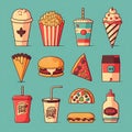 fast food collection. gen ai