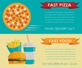 Fast food concept banner Royalty Free Stock Photo