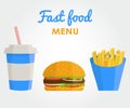 Fast food concept banner Royalty Free Stock Photo