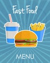 Fast food concept banner Royalty Free Stock Photo