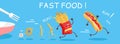 Fast Food Conceptual Banner. Happy Meal for Child