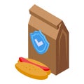 Fast food critic icon isometric vector. Safety restaurant Royalty Free Stock Photo