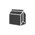 Fast food delivery box vector icon Royalty Free Stock Photo
