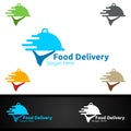Fast Food Delivery Service Logo for Restaurant, Cafe or Online Catering Delivery