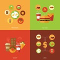 Fast Food Design Concept Royalty Free Stock Photo