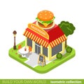 Fast food diner restaurant cafe shop burger shape