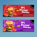 Fast food discount voucher templates-vector
