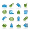 Fast food and drink icons Royalty Free Stock Photo